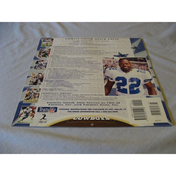1995 Team NFL Emmitt Smith Dallas Cowboys 16 Months Calendar Emmit Inc - Picture 2 of 5